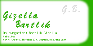 gizella bartlik business card